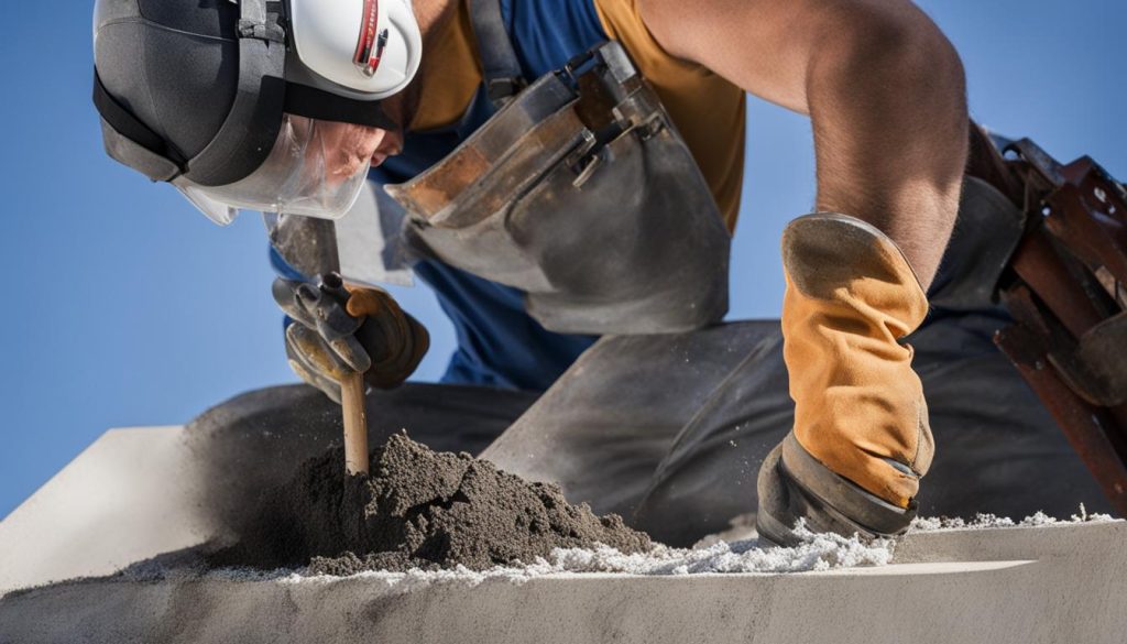 Schoorsteen betonreparatie